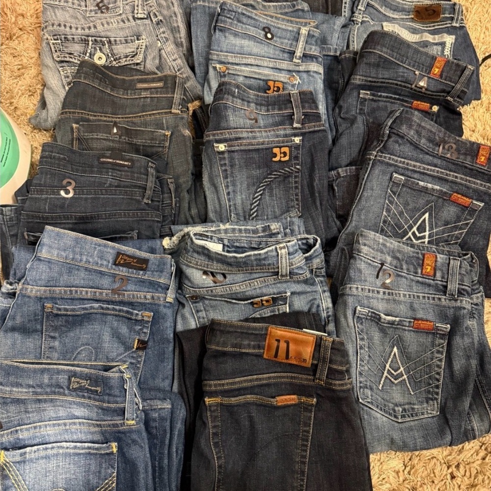 Huge lot of 15 premium jeans and designer